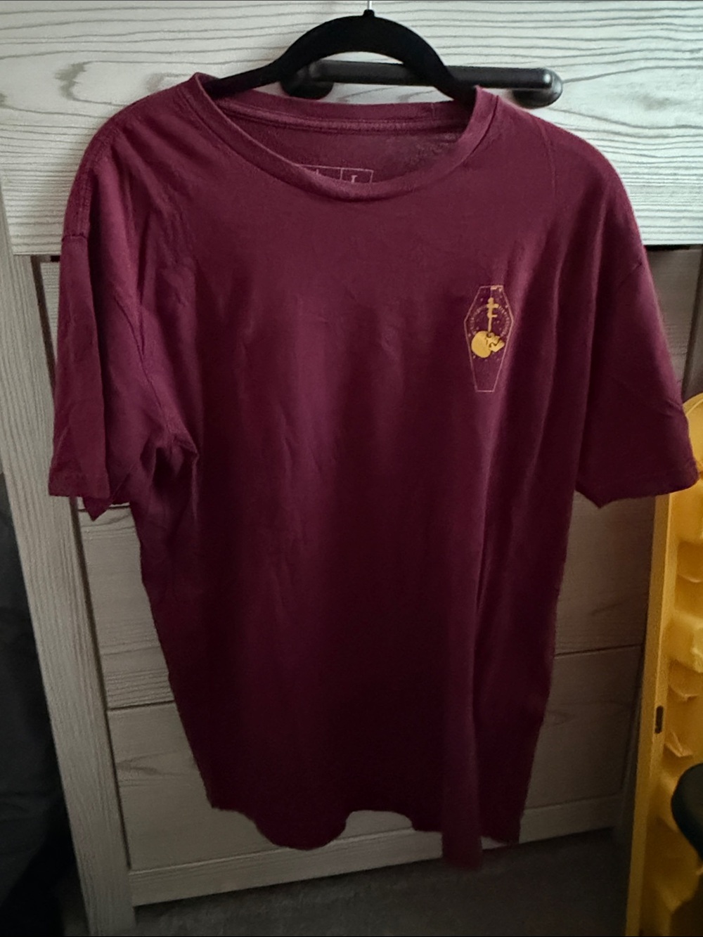 Forward Observation Group Maroon Graphic Tee with Chest Emblem